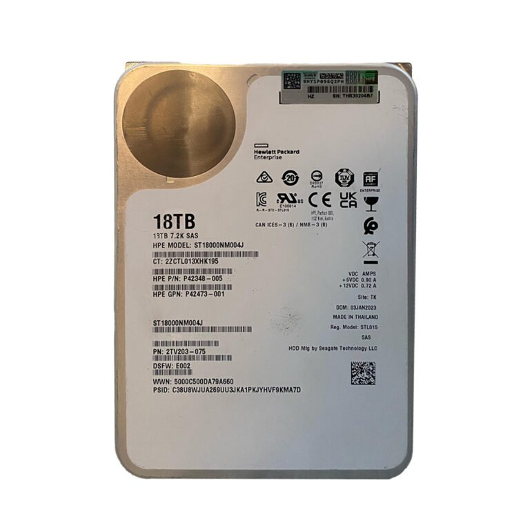 HPE 18TB SAS 12Gbps 7.2K 3.5inch Hard Drive