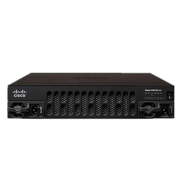 Cisco ISR 4451-X Integrated Services Router ISR4451-X-AXV/K9 front and side view with Gigabit Ethernet ports and expansion slots