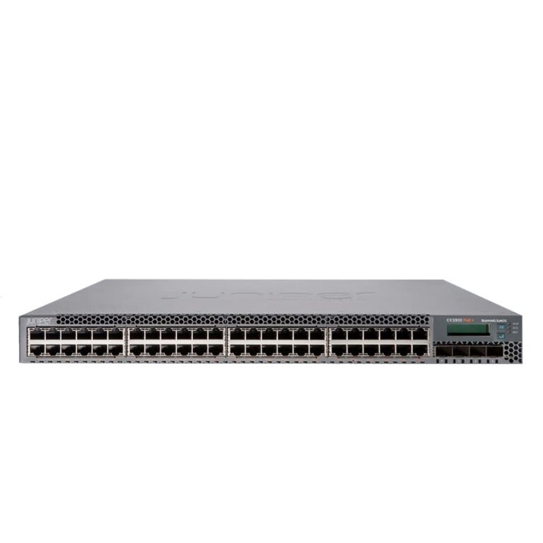 Juniper Networks EX3300 Ethernet Switch with 48 PoE+ ports and 4x10GbE uplinks