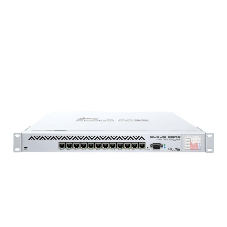 MikroTik Cloud Core Router CCR1016-12G with 12 Gigabit Ethernet ports for high-speed networking