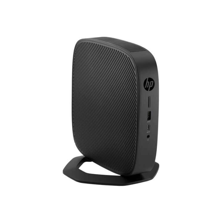 HP t540 Thin Client with AMD Ryzen Embedded processor, dual 4K display support, and secure compact design.