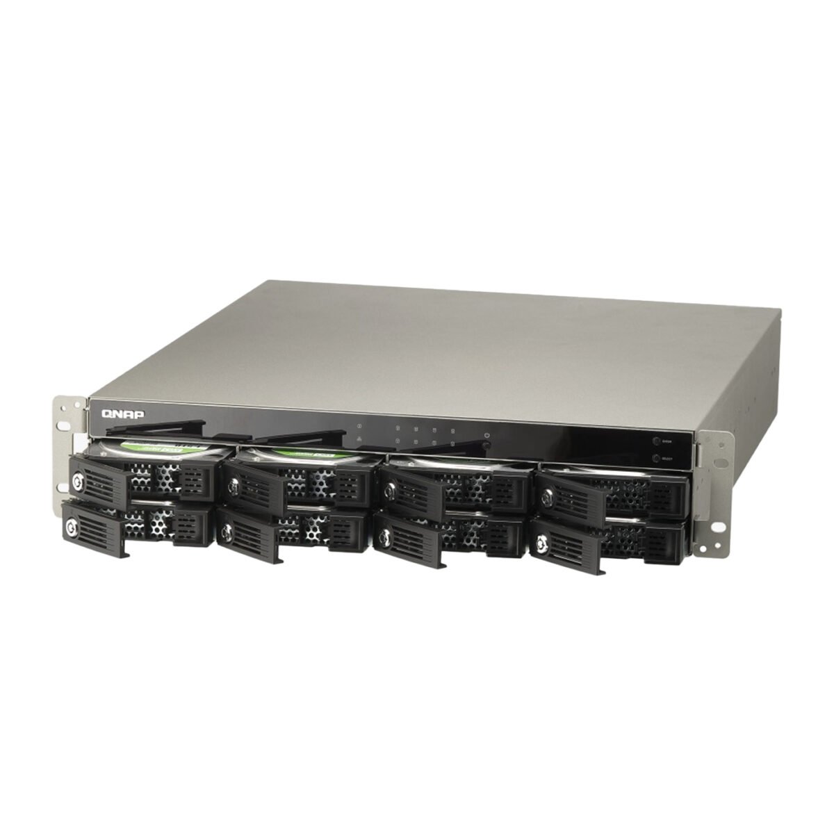 QNAP TS-859U-RP+ 8-bay rackmount NAS with Intel dual-core CPU and redundant power supply for reliable business storage