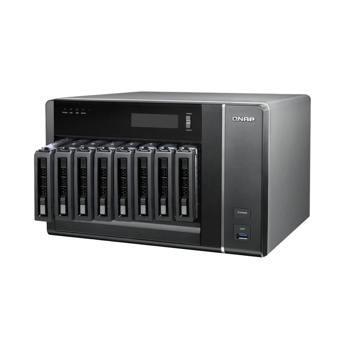 QNAP TVS-EC880 8-bay high-performance NAS with Intel Xeon processor for business storage and virtualization
