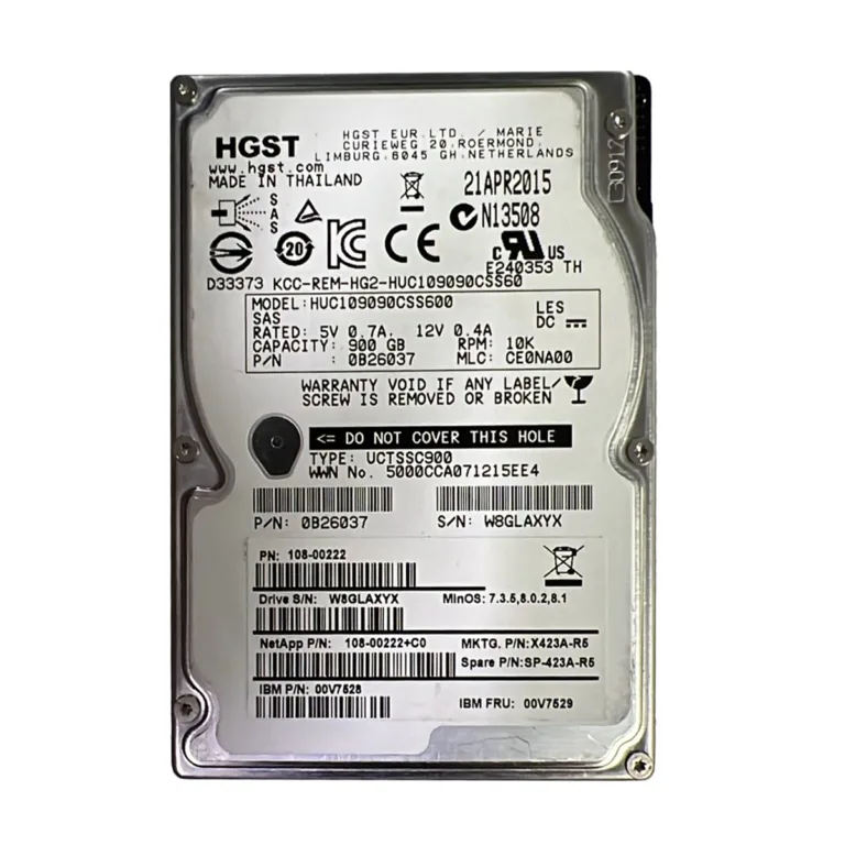 HGST HUC109090CSS600 SAS 900GB 10K 6Gbps 0B26037