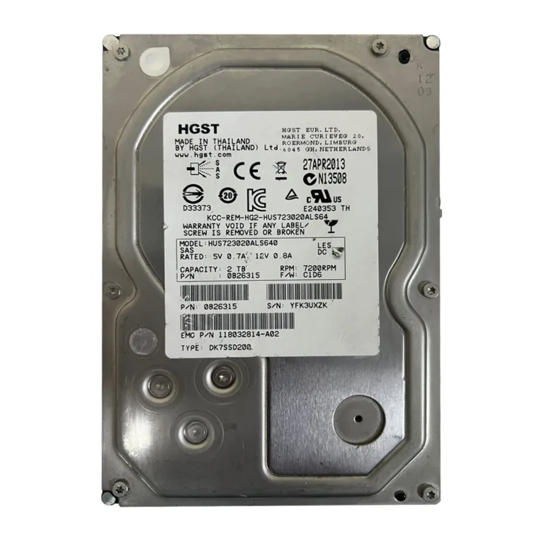 HGST HUS723020ALS640 SAS 2TB 7.2K 6Gbps 0B26315