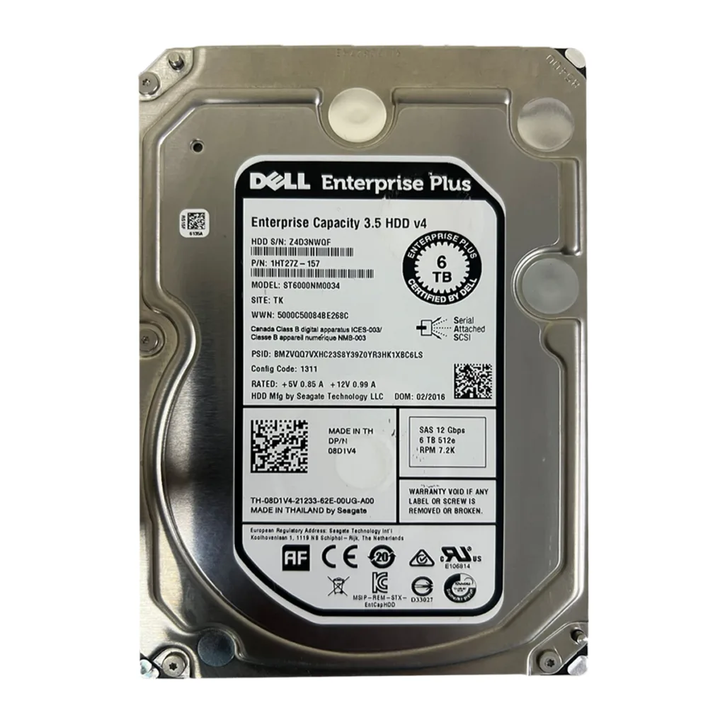 Dell ST6000NM0034 SAS 6TB 7.2K 12Gbps 1HT27Z-157